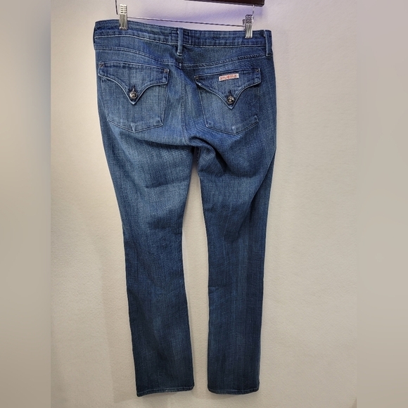 Hudson Mid-Rise Blue Skinny Jeans Flap Rear Pockets Size 29 - Picture 9 of 11